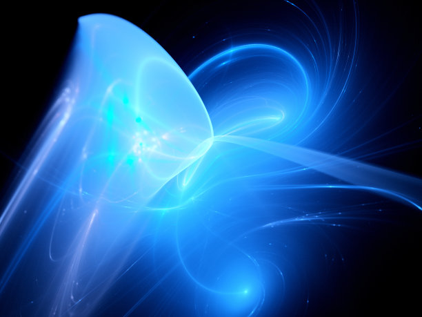 太空中神奇的蓝色发光曲线图片下载