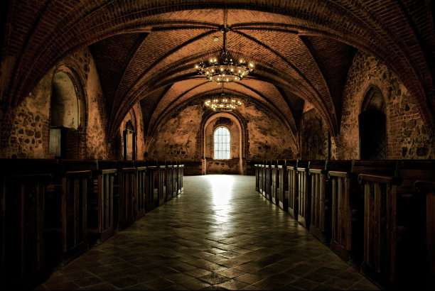 哥特式的大厅。图片下载