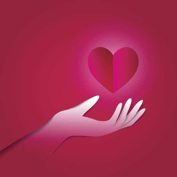 纸手有亮晶晶的心。图片下载