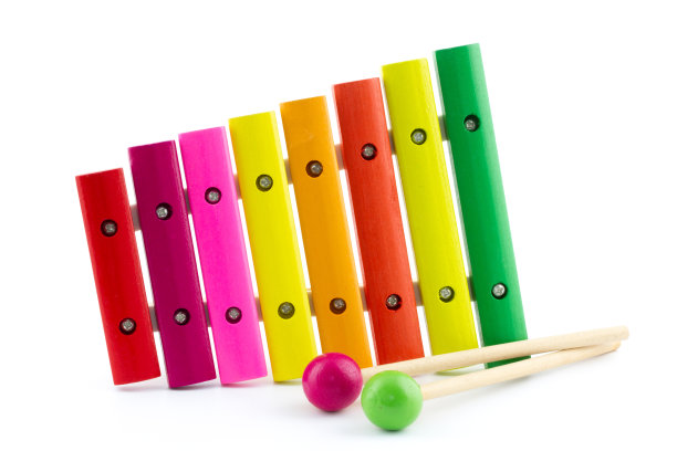 彩色木琴与棍棒图片下载