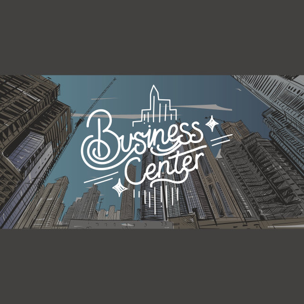 办公楼背景，矢量图图片下载