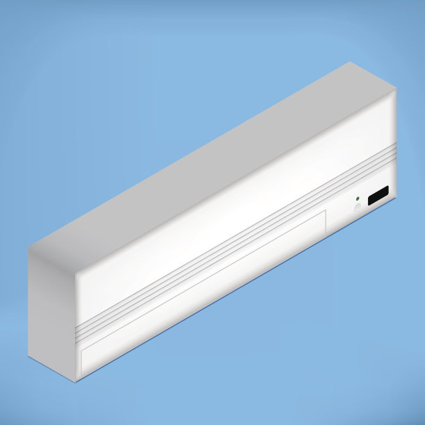 白色等距空调装置图片下载