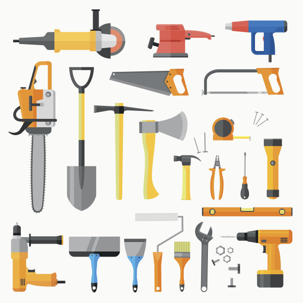 一套施工和电动工具图片下载