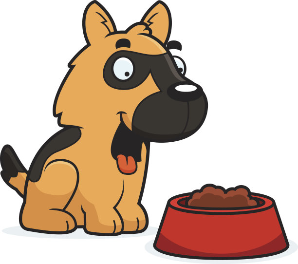 卡通德国牧羊犬食品图片下载