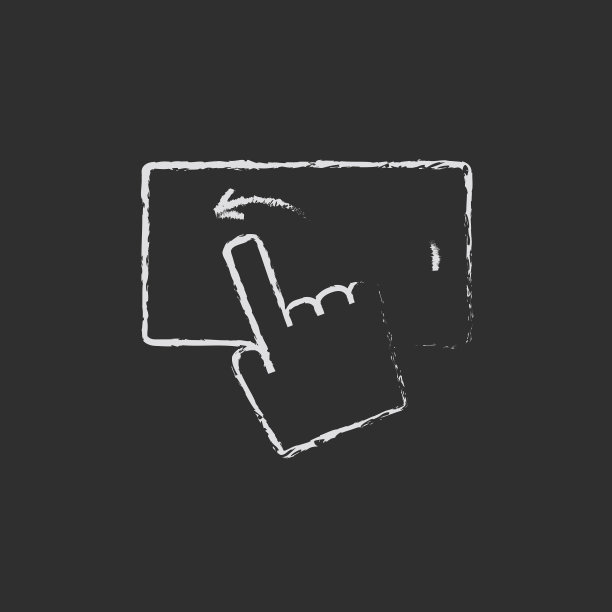 用粉笔画的触摸屏智能手机图标图片下载