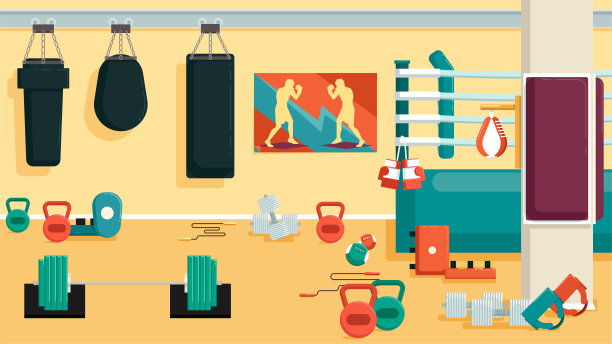 平五颜六色的健身房图片下载