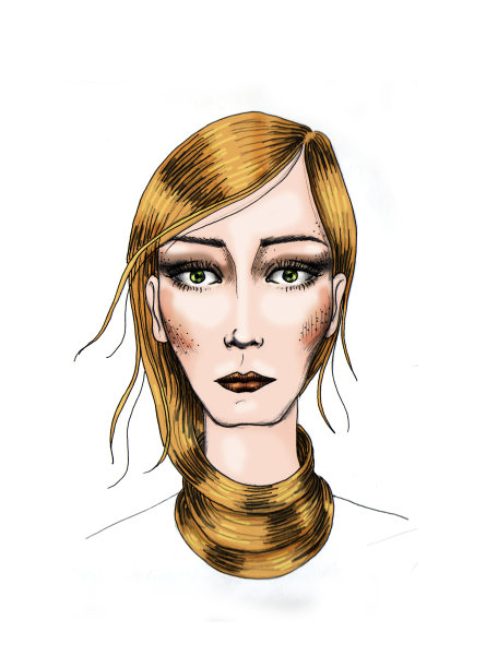 冷漠。女性肖像图片下载