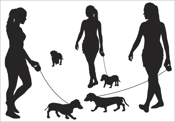带着狗的女孩图片下载