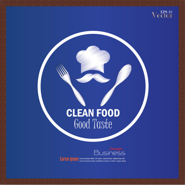 厨师图标。用勺子和叉子在黑板上的厨师图标。厨师symbo图片下载