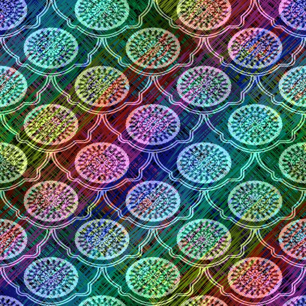 抽象背景与花边图案在彩虹地区图片下载