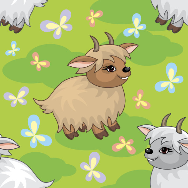 山羊无缝模式图片下载