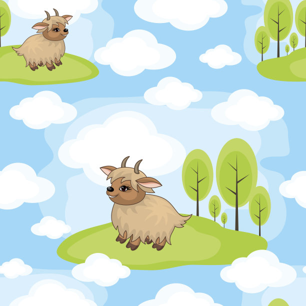 有趣的山羊模式图片下载