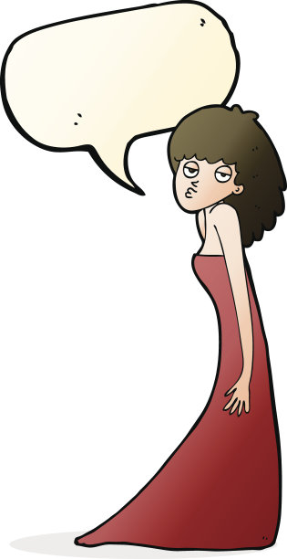 卡通女人拉照片脸与讲话气泡图片下载