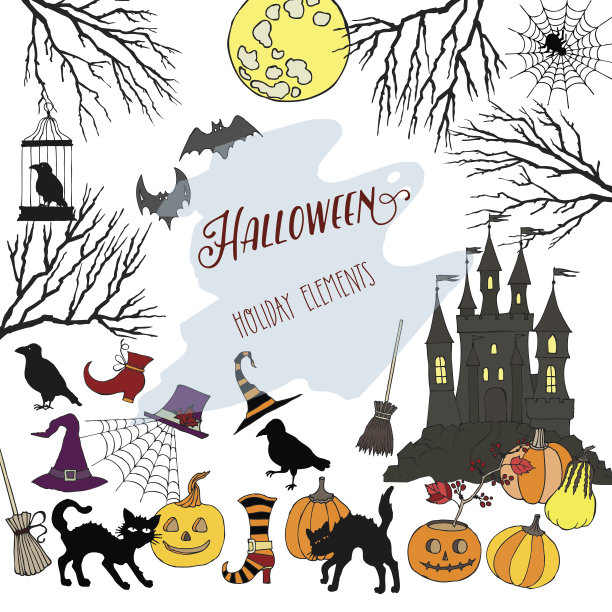 万圣节的装饰品图片下载