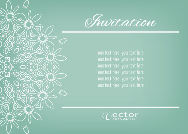 装饰抽象花边背景，卡片或邀请模板图片下载