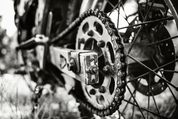 户外越野摩托车的特写照片图片下载