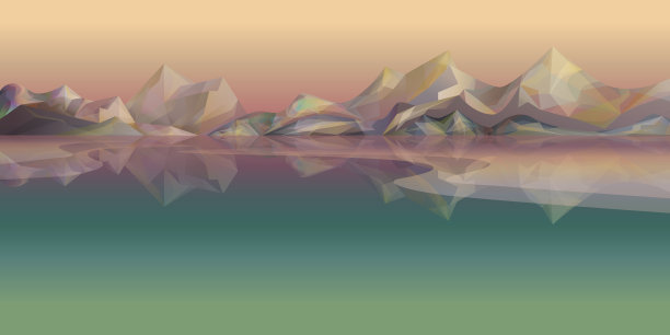 自然向量景观与山脉图片下载