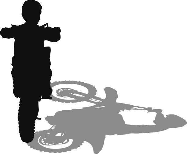 白色的运动骑手素材图片