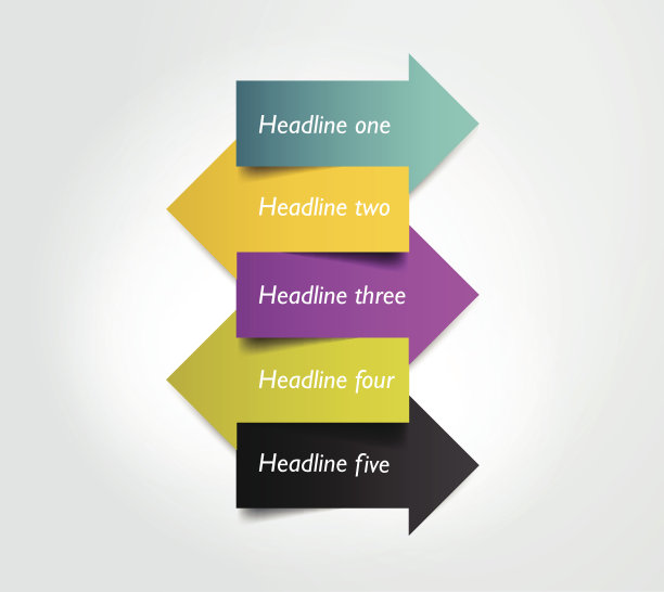 箭模板。信息图表元素。图片下载