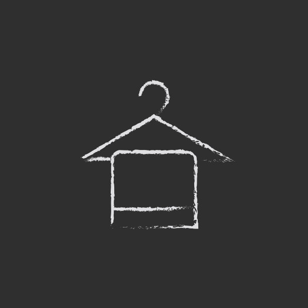 用粉笔画在衣架上的毛巾图标图片下载