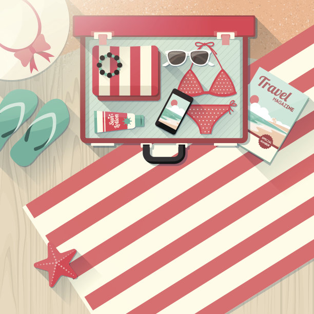 海滩时尚配件图片下载