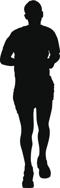 剪影。短跑运动员，男人。矢量图图片下载