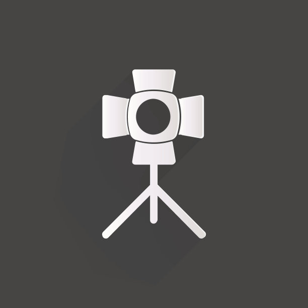 聚光灯下的图标。光为photocamera图片下载