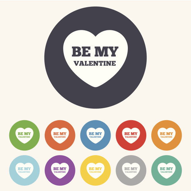 做我的情人节标志。心的爱的象征。图片下载