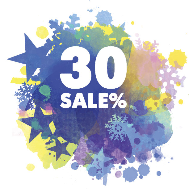 冬季销售。水彩向量背景图片下载