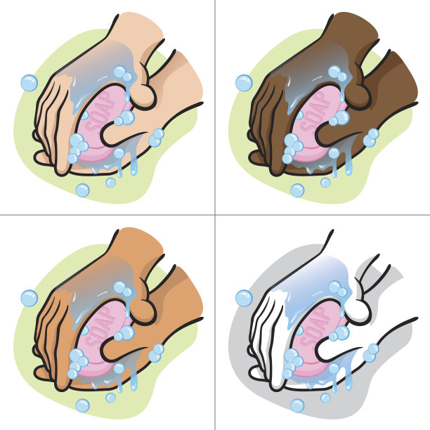 用肥皂洗手的人图片下载