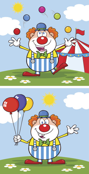 滑稽小丑的收集- 8图片下载