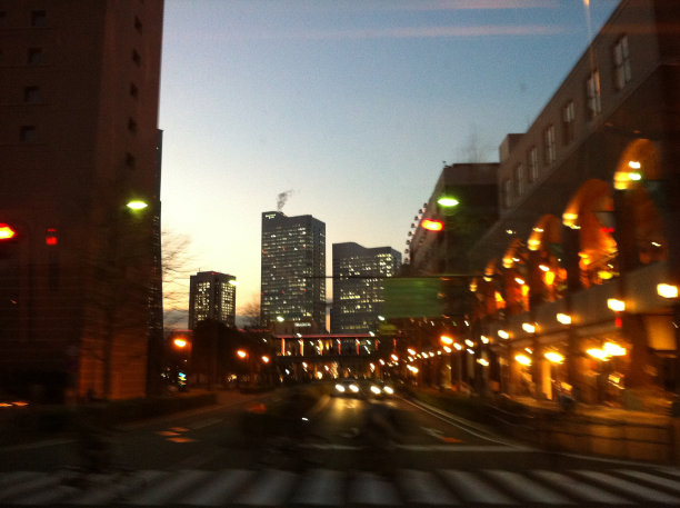 日本横滨的日落图片下载