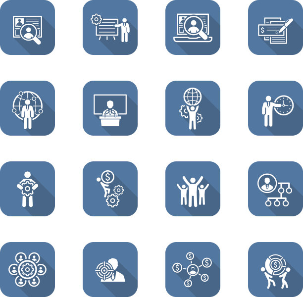 平面设计业务图标集。图片下载