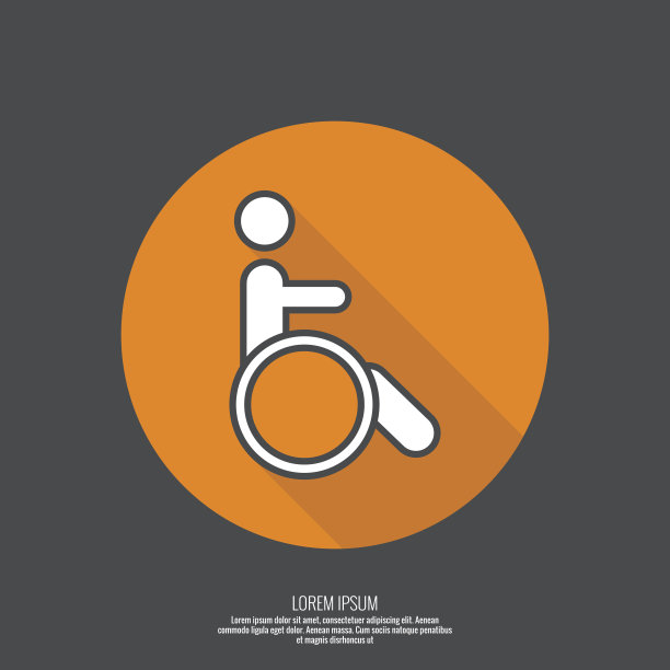 符号人在轮椅上图片下载