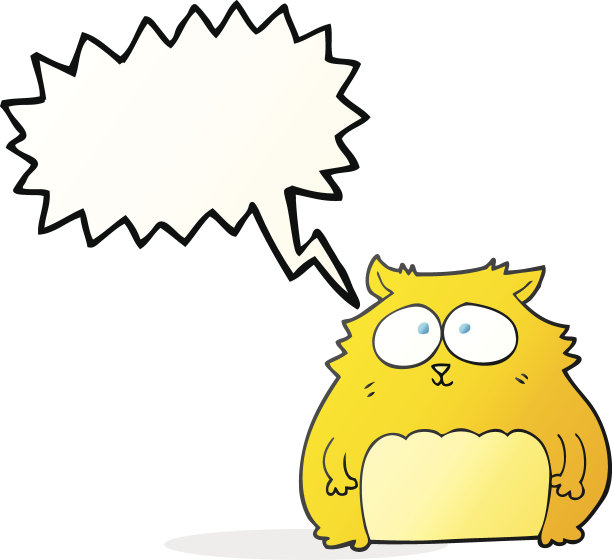 语音泡泡卡通猫图片下载