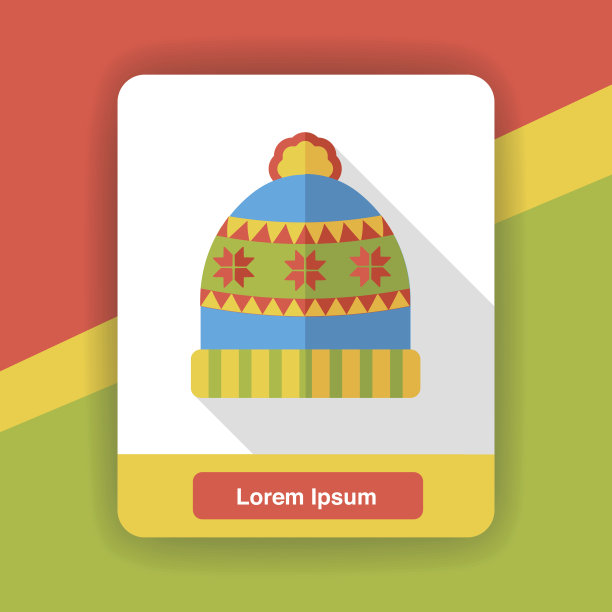 冬季帽子平面图标图片下载