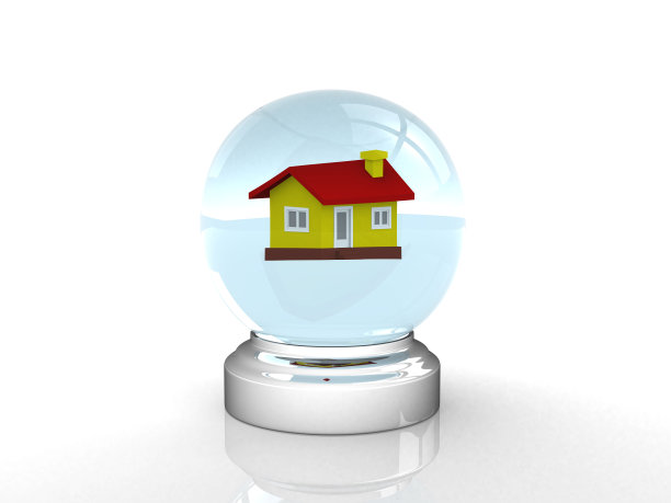 水晶球和房子图片下载