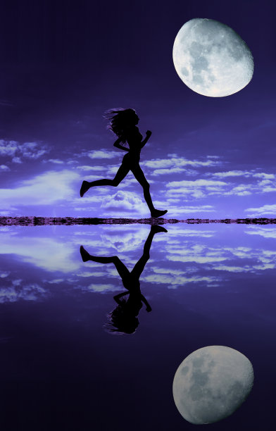 女运动员剪影图片下载