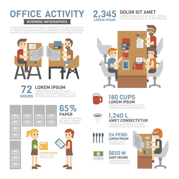 办公室活动信息图图片下载