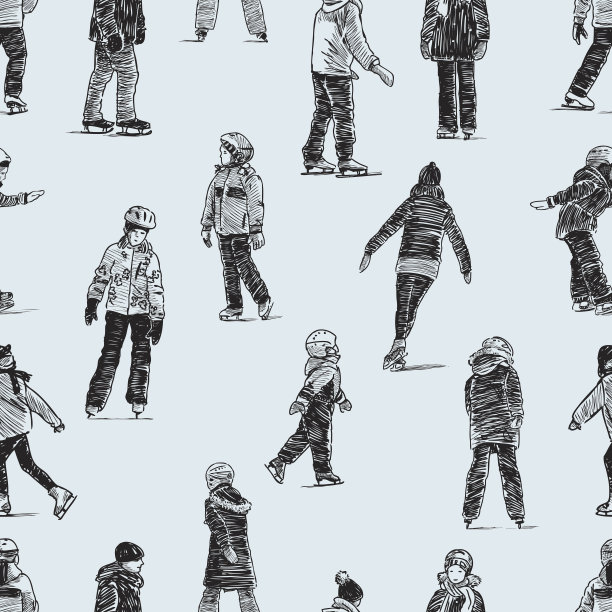 孩子们滑冰图片下载