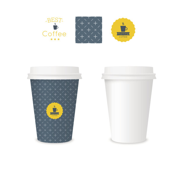 有质感的咖啡纸杯。图片下载