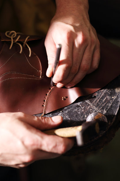 打孔皮鞋。图片下载