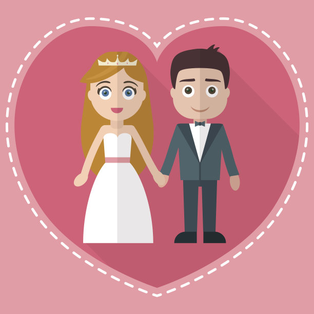 心中有新娘和新郎图片下载