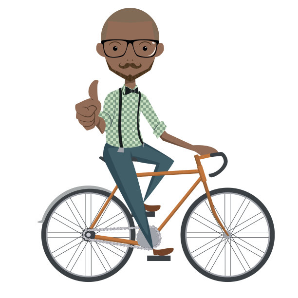 赶时髦的人骑自行车图片下载