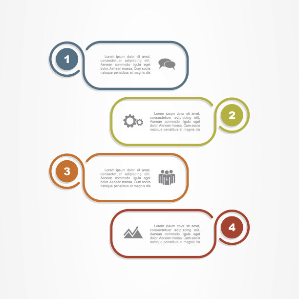 信息图表报告模板。矢量图素材图片