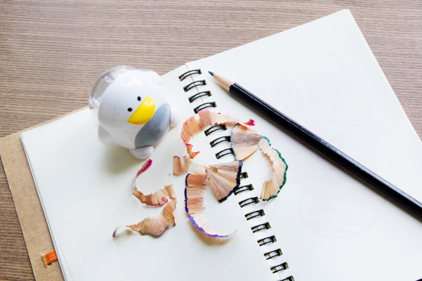 商务概念，笔记本和铅笔图片下载