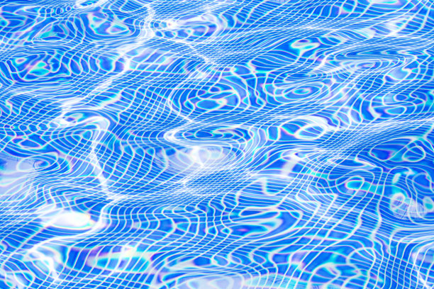 美丽清爽的蓝色泳池水图片下载