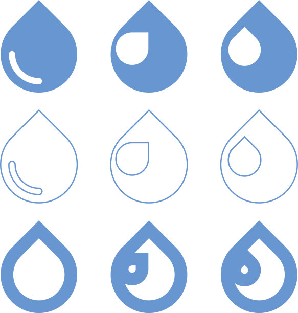 下拉图标设置在白色背景矢量图片下载