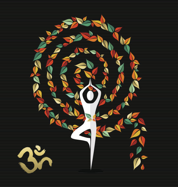 身体轮廓做瑜伽接触自然图片下载