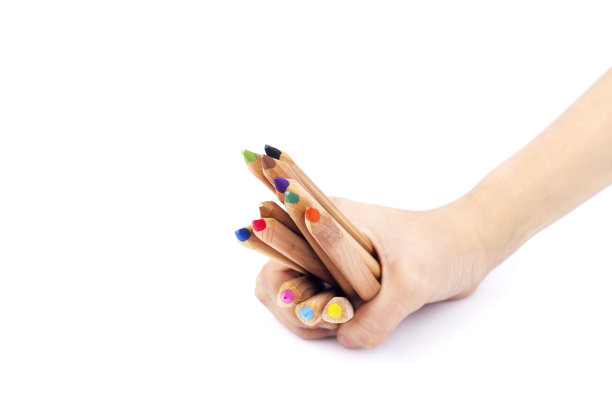 手持铅笔的人图片下载